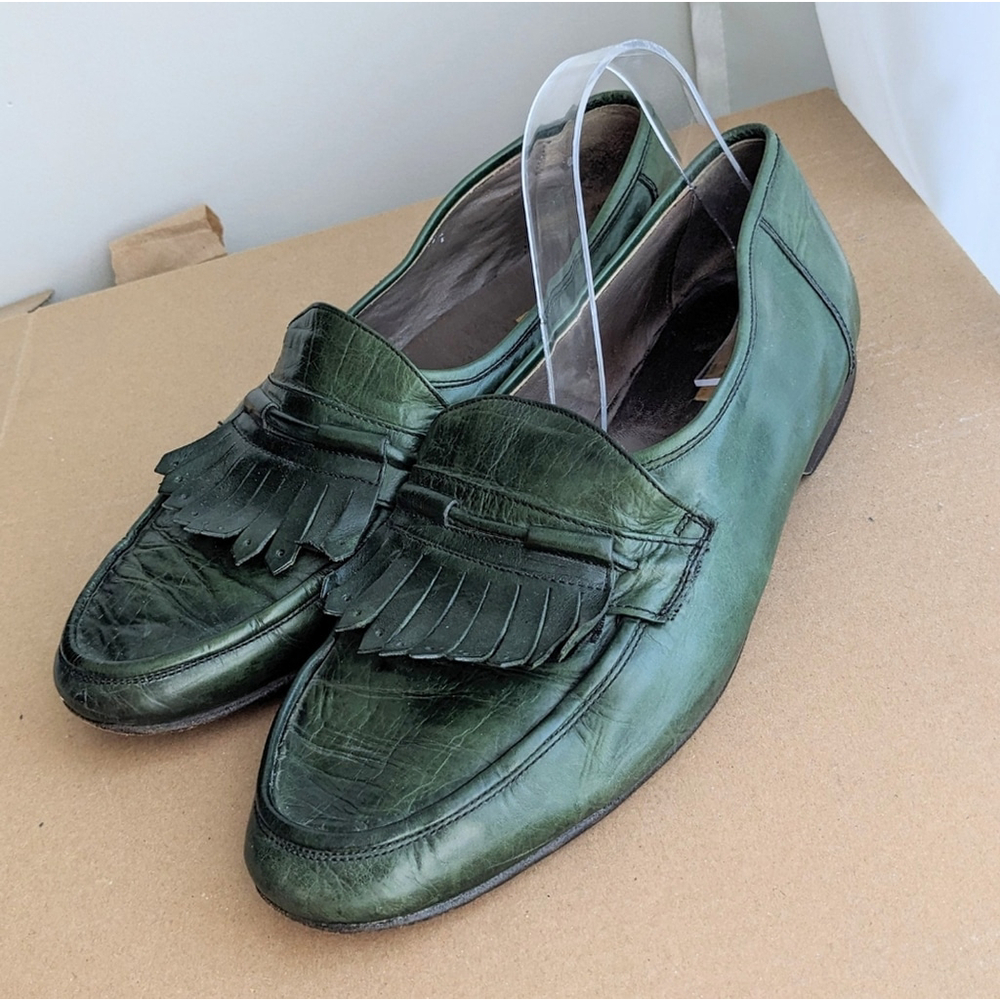Caporicci leather loafers green size 10.5